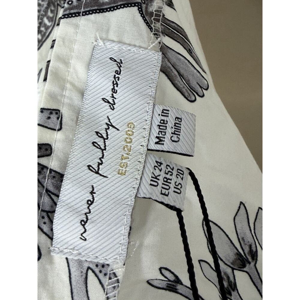 Never Fully Dressed White Reef Rocco Curve Cotton Halter Mini Dress Sz 20 NWT - Picture 10 of 10